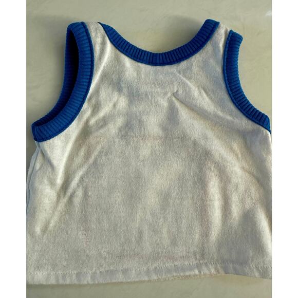 Vintage Baby Ringer Tank Top 9 Months Bon Voyage Duck Ship 80s Retro Cute - Picture 4 of 7